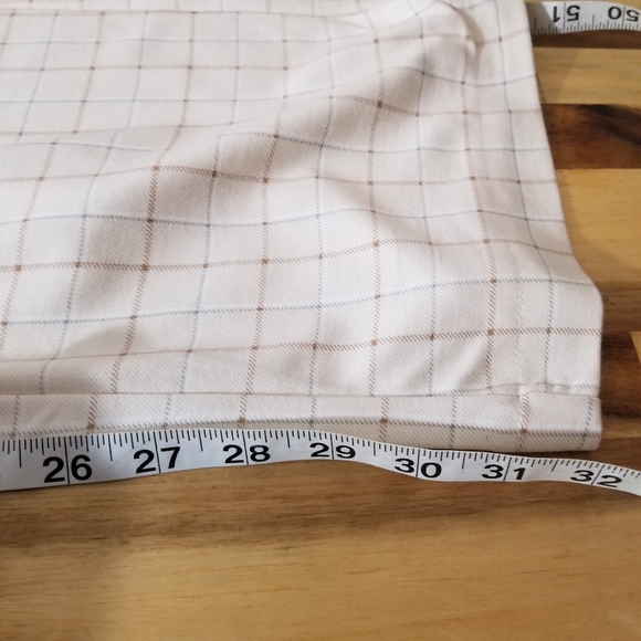 Crosby Women’s Pants Sz XL Pull On High Rise Straight Leg Beige Checker Pattern - Picture 9 of 11